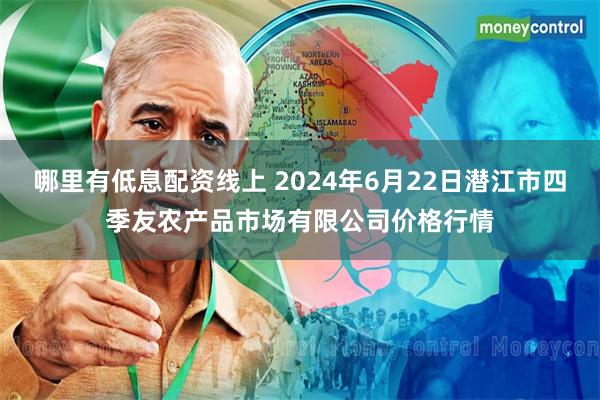 哪里有低息配资线上 2024年6月22日潜江市四季友农产品市场有限公司价格行情