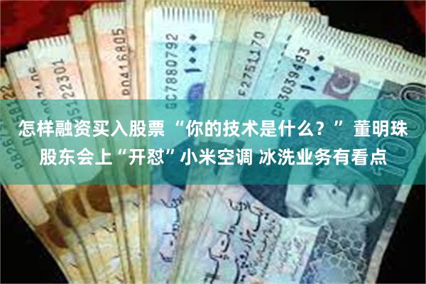 怎样融资买入股票 “你的技术是什么？” 董明珠股东会上“开怼”小米空调 冰洗业务有看点