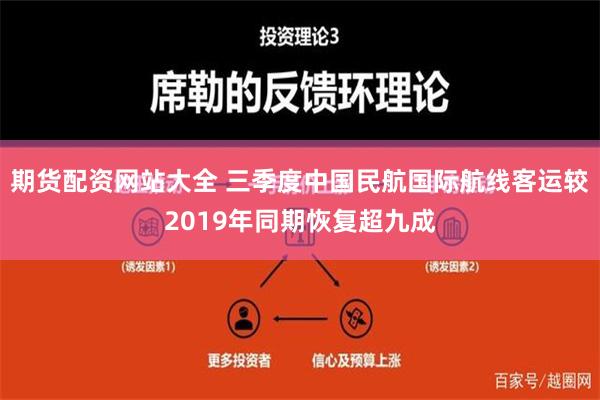 期货配资网站大全 三季度中国民航国际航线客运较2019年同期恢复超九成