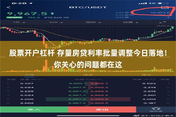 股票开户杠杆 存量房贷利率批量调整今日落地！你关心的问题都在这