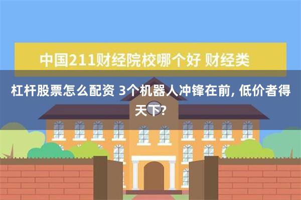 杠杆股票怎么配资 3个机器人冲锋在前, 低价者得天下?